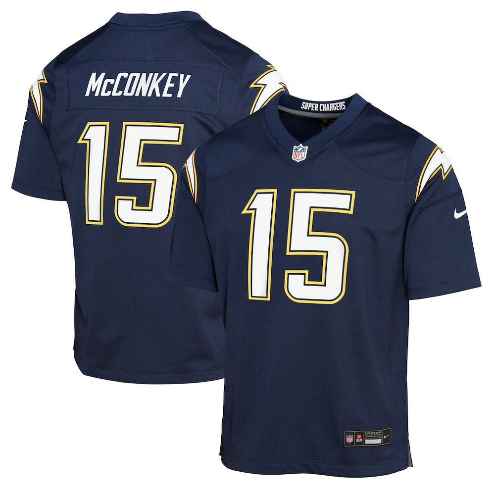 NFL Ladd McConkey Los Angeles Chargers Youth Alternate Super Chargers Game Player Jersey - Navy