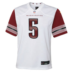 NFL Jayden Daniels Washington Commanders Youth Game Jersey - White