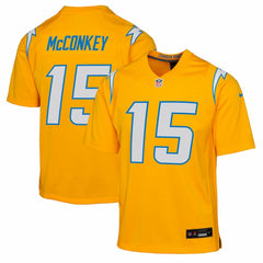 NFL Ladd McConkey Los Angeles Chargers Youth Alternate Charger Power Game Player Jersey - Gold