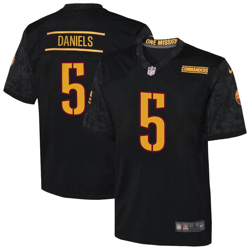 NFL Jayden Daniels Washington Commanders Youth Alternate Game Jersey - Black