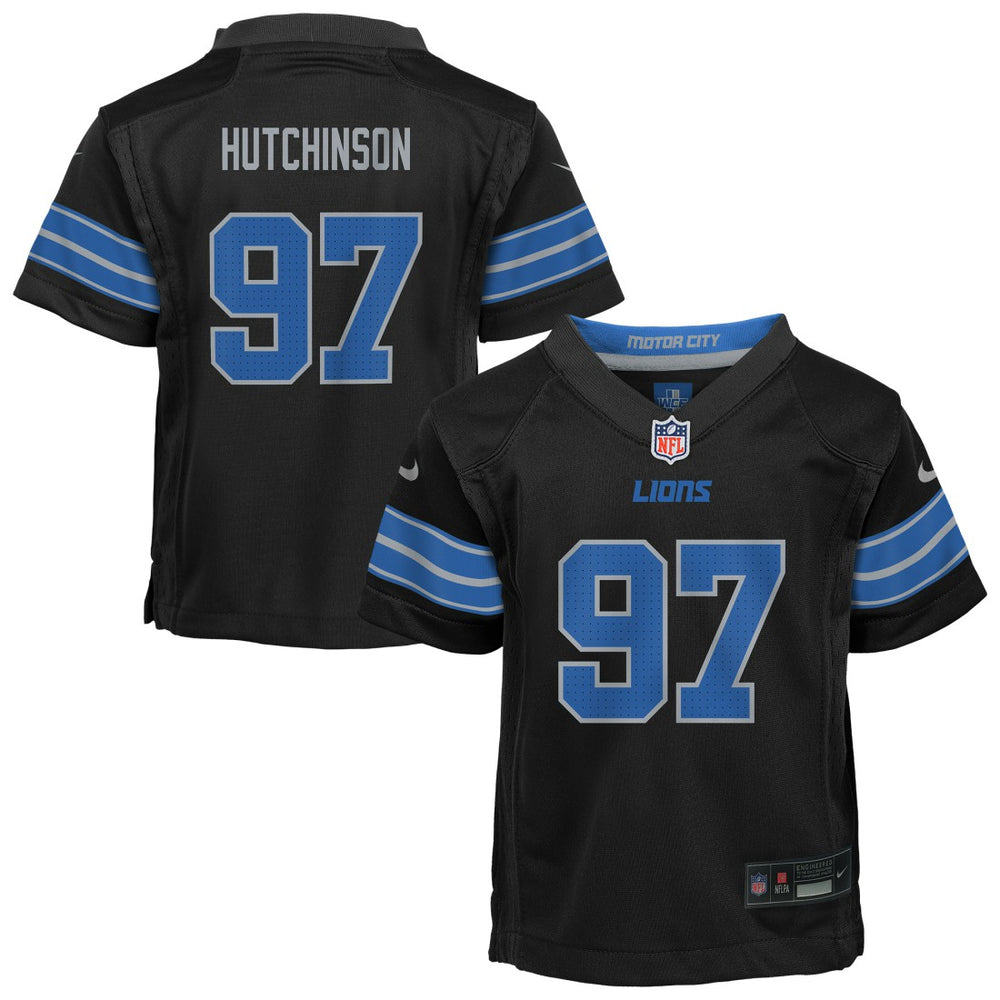 NFL Aidan Hutchinson Detroit Lions Preschool Alternate Player Game Jersey - Black