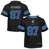 NFL Aidan Hutchinson Detroit Lions Preschool Alternate Player Game Jersey - Black