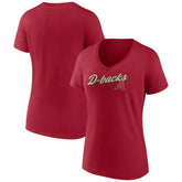 Arizona Diamondbacks Women's One And Only V-Neck T-Shirt - Red T-shirts