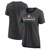 Arizona Diamondbacks Women's Power Swing Tri-Blend T-Shirt - Gray T-shirts