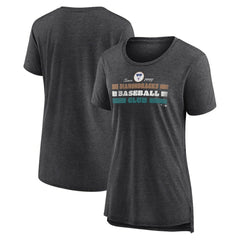 Arizona Diamondbacks Women's Power Swing Tri-Blend T-Shirt - Gray T-shirts
