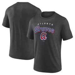 Atlanta Braves Wonderment Tri-Blend T-Shirt - Charcoal T-shirts