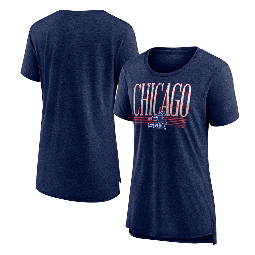 Chicago White Sox Women's Toppler Tri-Blend T-Shirt - Navy T-shirts