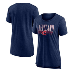 Cleveland Guardians Women's Toppler Tri-Blend T-Shirt - Navy T-shirts