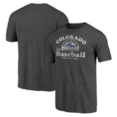Colorado Rockies Our Game Tri-Blend T-Shirt - Charcoal T-shirts