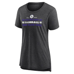Colorado Rockies Women's Power Swing Tri-Blend T-Shirt - Gray T-shirts
