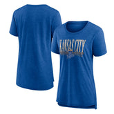 Kansas City Royals Women's Toppler Tri-Blend T-Shirt - Royal T-shirts