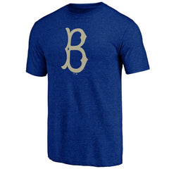 Los Angeles Dodgers Cooperstown Official Logo Tri-Blend T-Shirt - Royal T-shirts