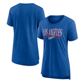 Los Angeles Dodgers Women's Toppler Tri-Blend T-Shirt - Royal T-shirts