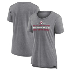 Philadelphia Phillies Women's Power Swing Tri-Blend T-Shirt - Gray T-shirts