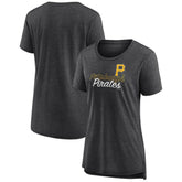 Pittsburgh Pirates Women's Practice Time Tri-Blend T-Shirt - Gray T-shirts