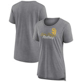 San Diego Padres Women's Practice Time Tri-Blend T-Shirt - Gray T-shirts