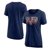 San Diego Padres Women's Toppler Tri-Blend T-Shirt - Navy T-shirts