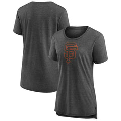 San Francisco Giants Women's Weathered Official Logo Tri-Blend T-Shirt - Gray T-shirts
