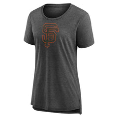 San Francisco Giants Women's Weathered Official Logo Tri-Blend T-Shirt - Gray T-shirts
