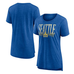 Seattle Mariners Women's Toppler Tri-Blend T-Shirt - Royal T-shirts