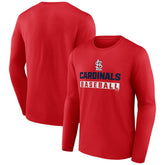 St. Louis Cardinals Let's Go Long Sleeve T-Shirt - Red T-shirts