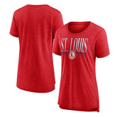 St. Louis Cardinals Women's Toppler Tri-Blend T-Shirt - Red T-shirts