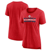 St. Louis Cardinals Women's Power Swing Tri-Blend T-Shirt - Red T-shirts