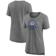 Toronto Blue Jays Women's Selected First Tri-Blend T-Shirt - Gray T-shirts