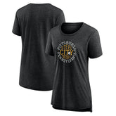 Pittsburgh Steelers Women's Steel City Tri-Blend T-Shirt Charcoal