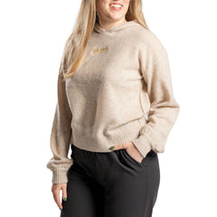 Los Angeles Dodgers Lusso Women's Beatriz Cashmere Pullover Hoodie - Natural Hoodies