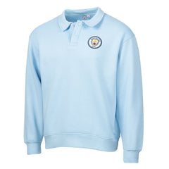 Manchester City Sport Design Sweden Retro Relaxed Fleece Sweatshirt Light Blue sale