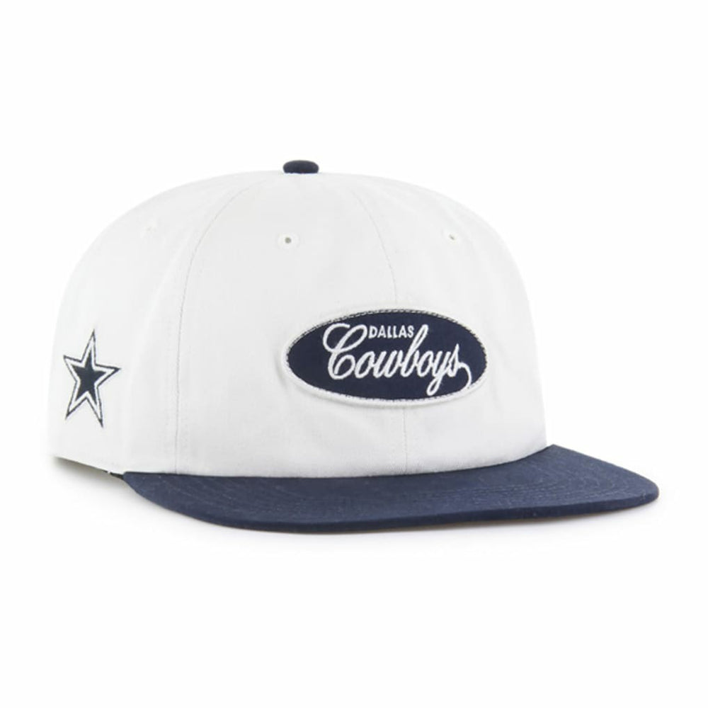 Dallas Cowboys '47 Foundational Captain Snapback Hat White/Navy
