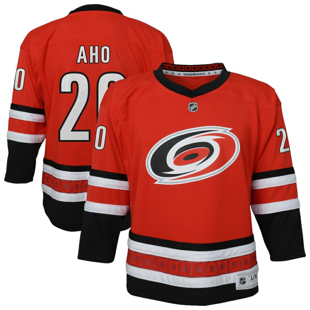 NHL Sebastian Aho Carolina Hurricanes Outerstuff Youth Alternate Replica Jersey - Red