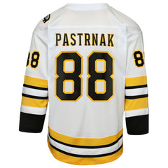 NHL David Pastrnak Boston Bruins Youth Home Replica Player Jersey - White
