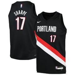 NBA Shaedon Sharpe Portland Trail Blazers Youth Icon Edition Swingman Jersey - Black