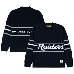 Las Vegas Raiders GOLF WANG Jacquard Pullover Sweater Black