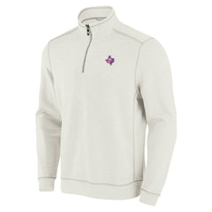 Texas Rangers Tommy Bahama Sport Tobago Bay Tri-Blend Half-Zip Sweatshirt - Cream Sweatshirts