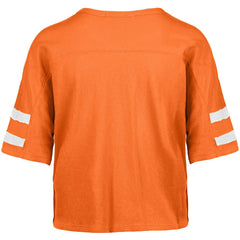 Cleveland Browns '47 Women's Premier Scout Cropped V-Neck T-Shirt Orange