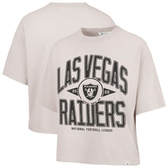 Las Vegas Raiders '47 Women's Cropped Windthrow Ravine T-Shirt Natural