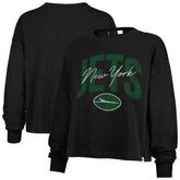 New York Jets '47 Women's Muse Sydney Long Sleeve Cropped T-Shirt Black