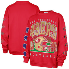 San Francisco 49ers '47 Women's Go Big Oversized Pullover Sweatshirt Scarlet