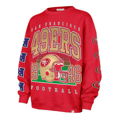 San Francisco 49ers '47 Women's Go Big Oversized Pullover Sweatshirt Scarlet