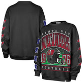 Tampa Bay Buccaneers '47 Women's Go Big Oversized Pullover Sweatshirt Charcoal