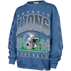 Detroit Lions '47 Women's Go Big Oversized Pullover Sweatshirt Blue
