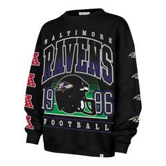Baltimore Ravens '47 Women's Go Big Oversized Pullover Sweatshirt Black