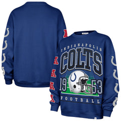 Indianapolis Colts '47 Women's Go Big Oversized Pullover Sweatshirt Royal