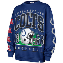 Indianapolis Colts '47 Women's Go Big Oversized Pullover Sweatshirt Royal