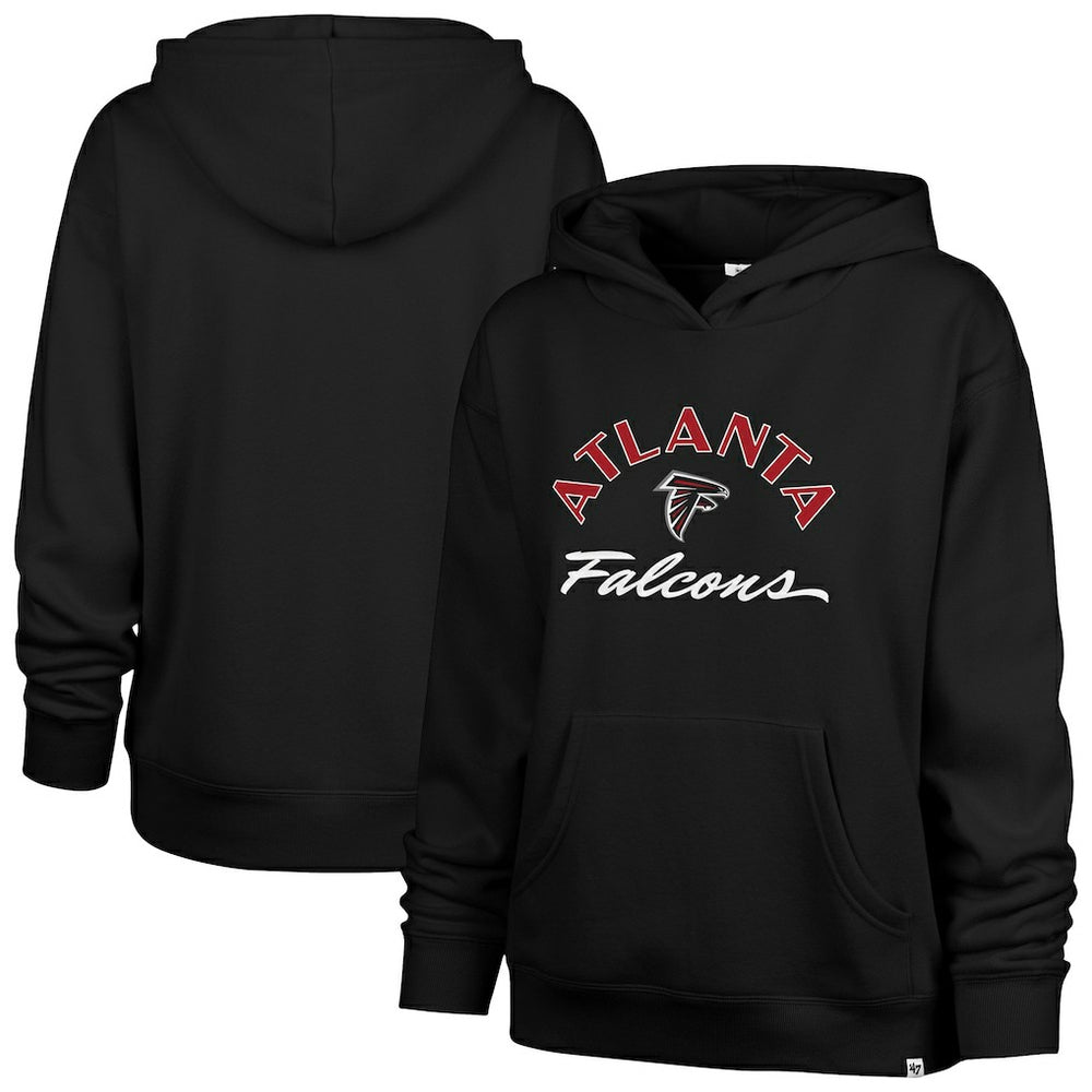 Atlanta Falcons '47 Women's Whirlwind Naomi Pullover Hoodie Black