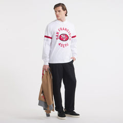 NFL San Francisco 49ers x Todd Snyder Premium Jersey Mock Neck Tee - White discount