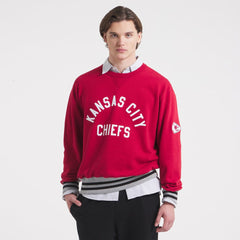 Kansas City Chiefs x Todd Snyder Relaxed Canadian Fleece Crew Red